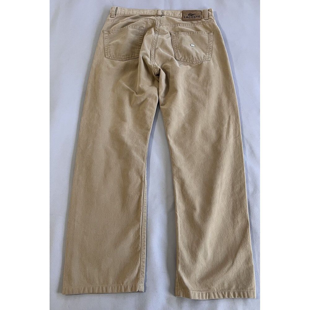 Lacoste Jeans Mens 42 Beige ‎ Made in Morocco F 4339 32"x28"